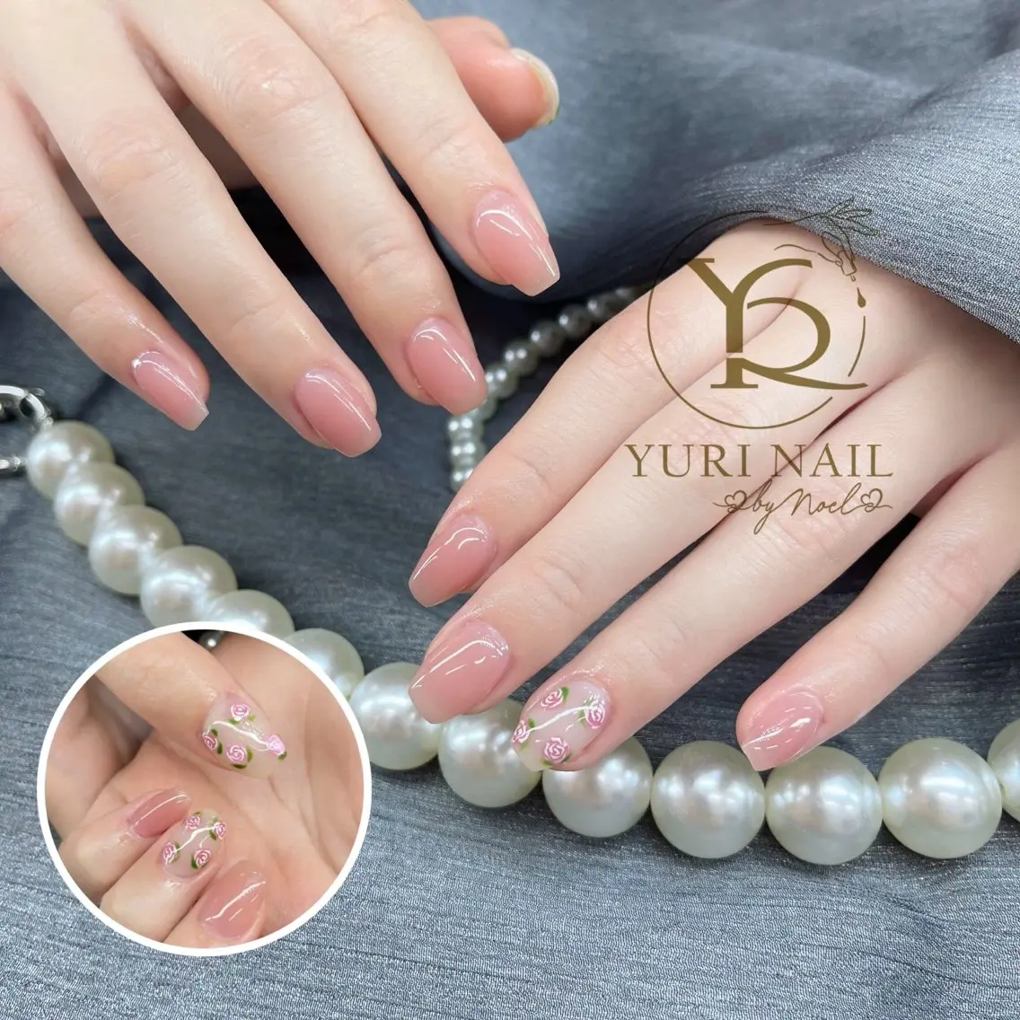 ネイル チークネイル フットネイル フレンチネイル グラデーション キラキラネイル ハンドネイル フットネイル ハンドケア YURI Nail Funabashiのネイルデザイン