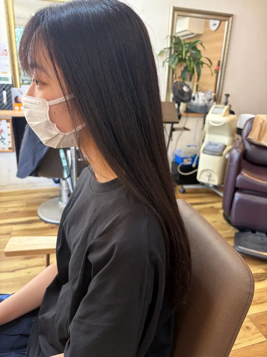 ロング 縮毛矯正 菊池 よしえのヘアスタイル