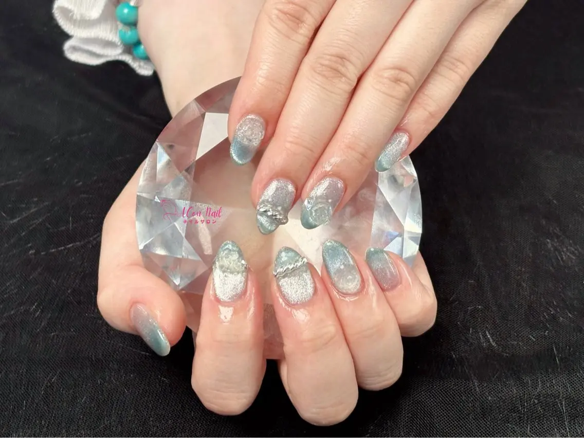 ネイル 桜ネイル 長さ出し フラワーネイル フレンチネイル ジェルネイル ハンドネイル ACon NailSalonのネイルデザイン