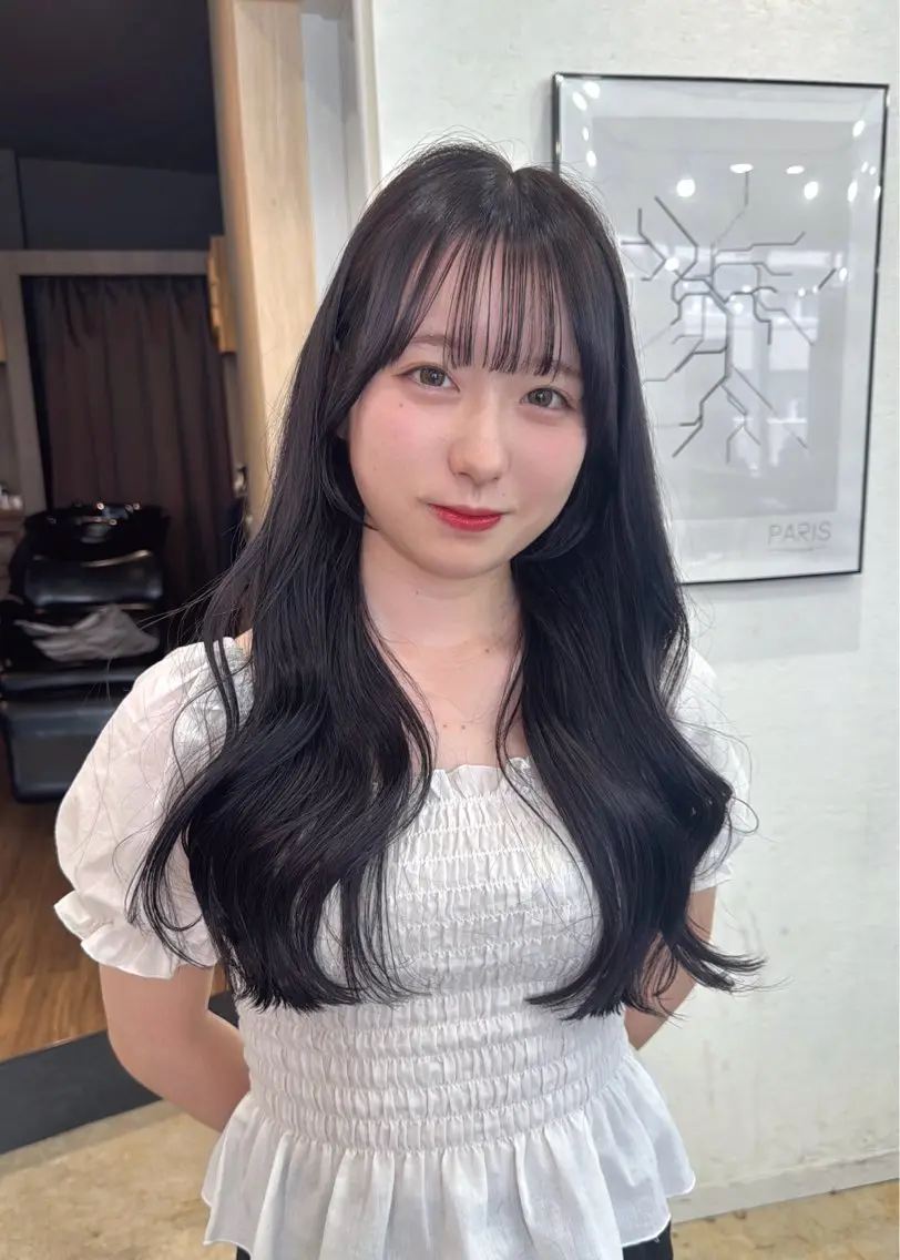 ロング カラー ブリーチ カット ヘアカラー トリートメント 小顔カット/艶 カラー特化♡MIHOのヘアスタイル