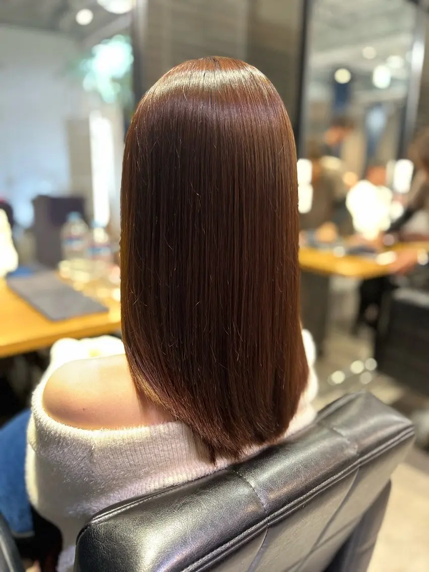 セミロング 髪質改善 縮毛矯正 トリートメント 酸熱トリートメント ヘアカラー トリートメント 🌈髪質改善専門🌈 神田 達也のヘアスタイル