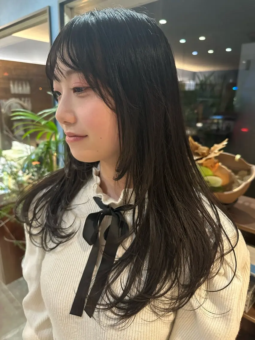 ロング 韓国風ヘア レイヤーカット 🎀Kubu🍀 Natsumu🎀のヘアスタイル