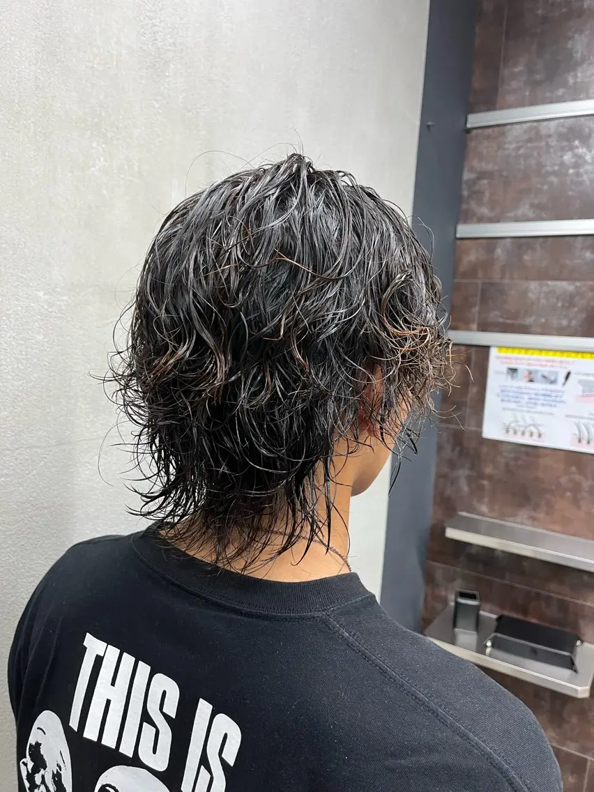 パーマ メンズ カット パーマ 岡本 悠聖のヘアスタイル