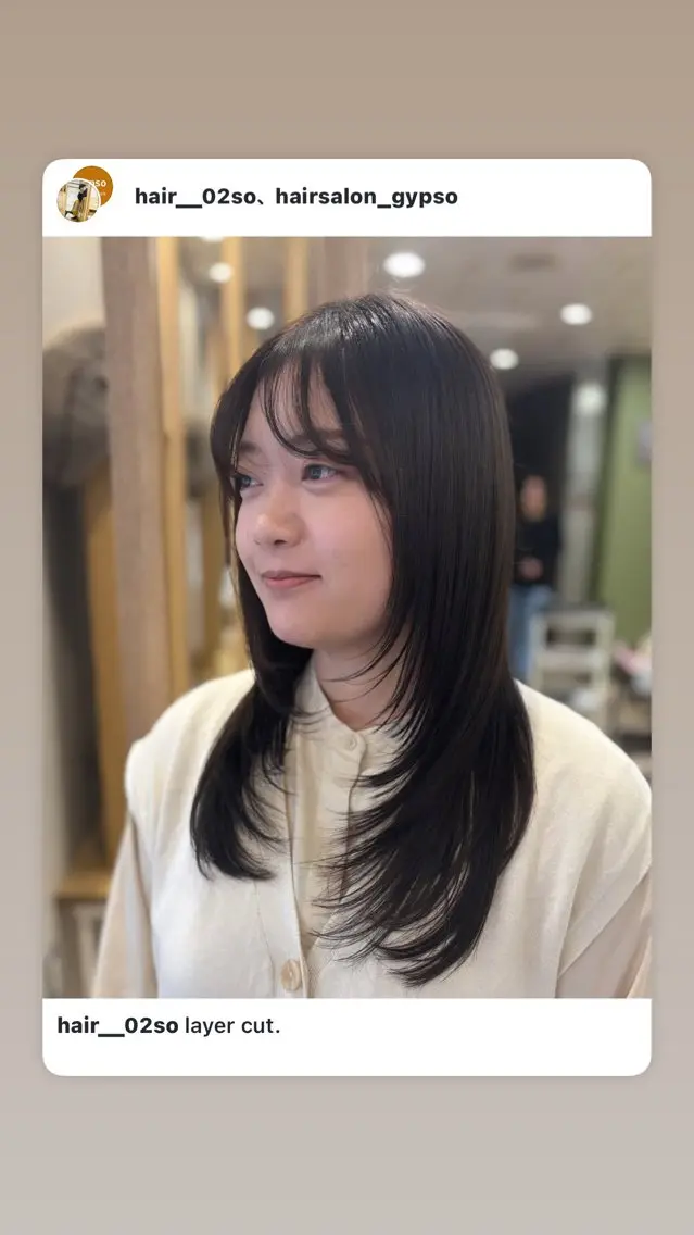 セミロング カラー ベージュカラー レイヤーカット そうや 🐺のヘアスタイル