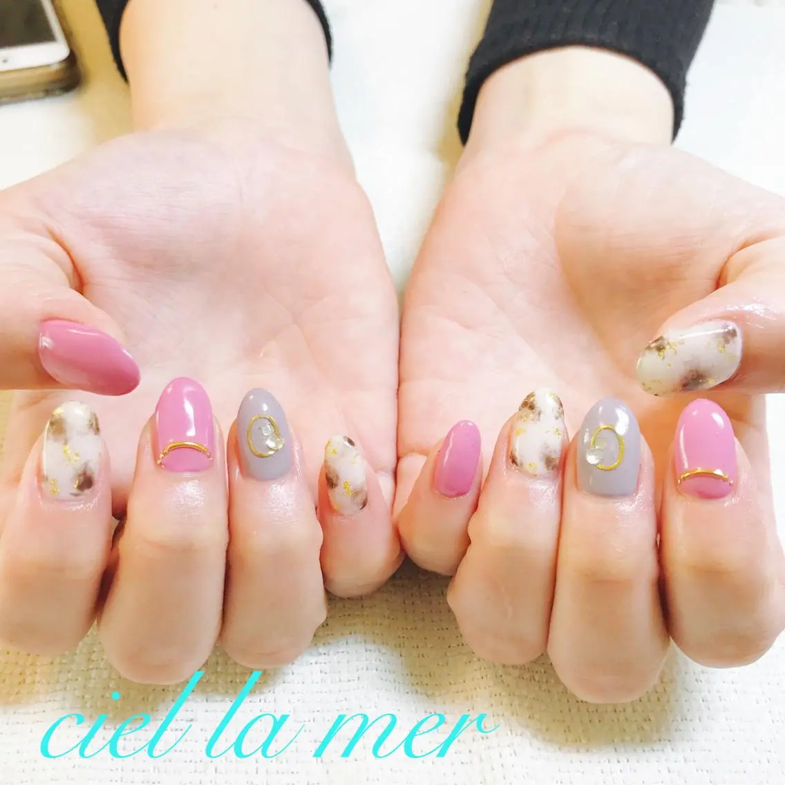 ネイル ハンドネイル フットネイル ciel la merのネイルデザイン