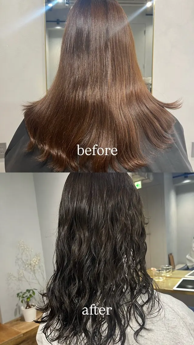 🎀平日限定🎀カット+デジタルパーマ+カラーの写真