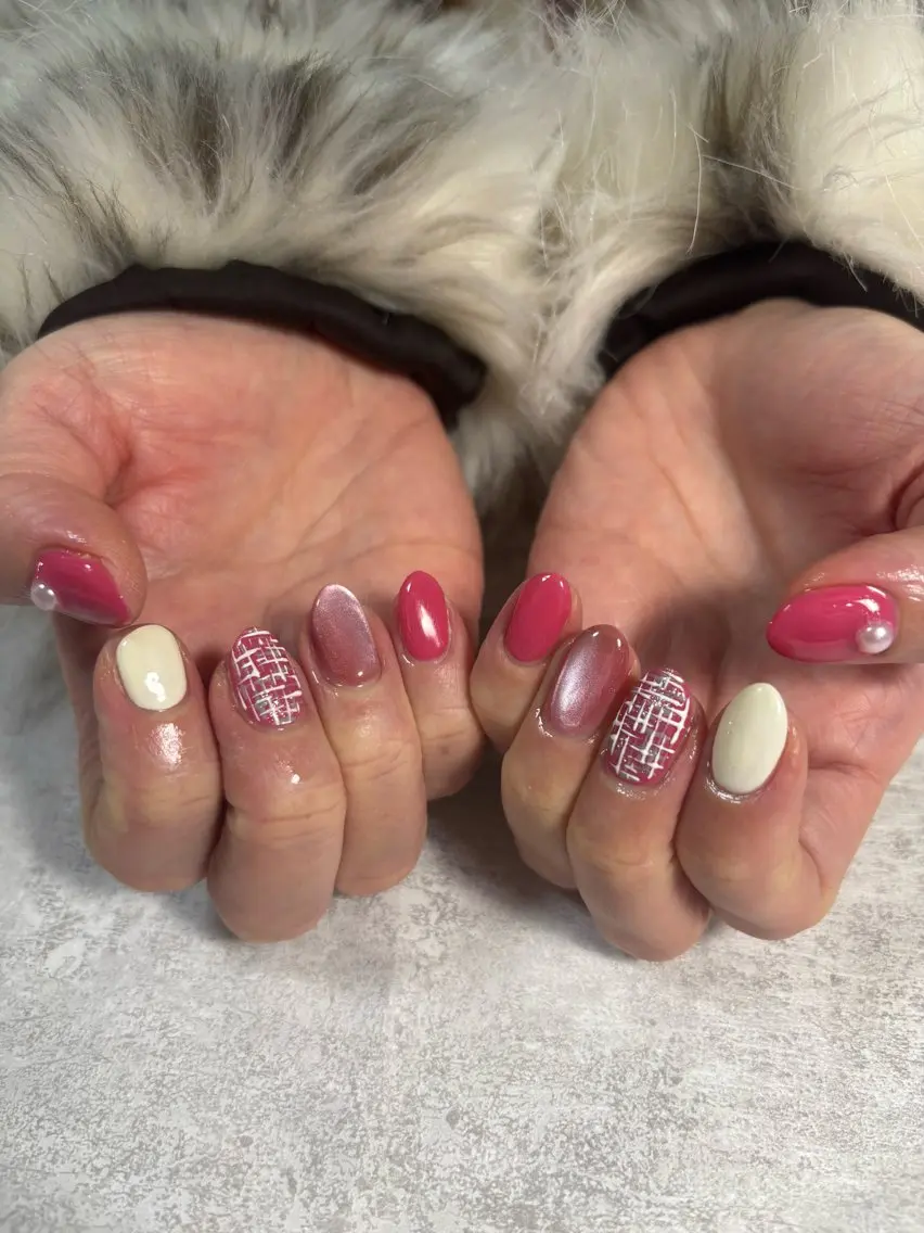 ネイル オーロラネイル 桜ネイル フラワーネイル フットネイル フレンチネイル kiki nail たまプラーザのネイルデザイン