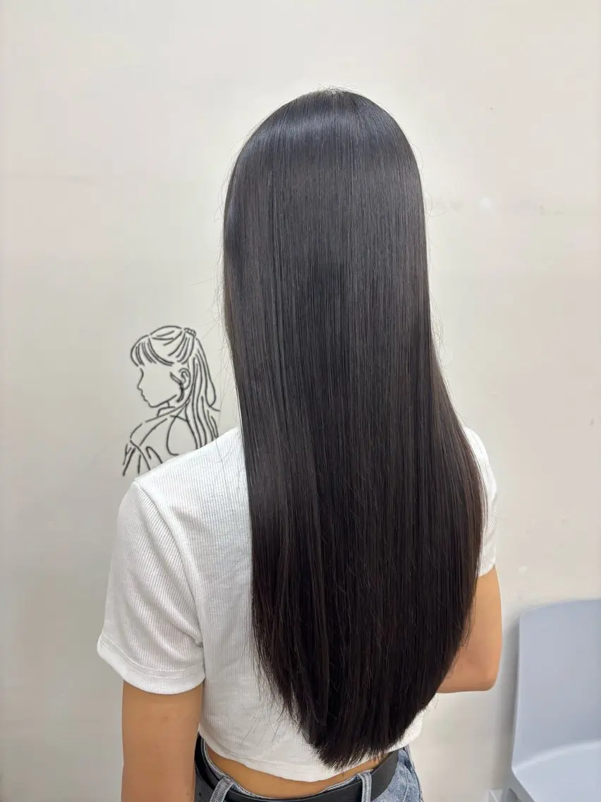 ロング パーマ カット 縮毛矯正 似合わせ美髪ヘア✨ 天王寺．阿倍野🌈のヘアスタイル