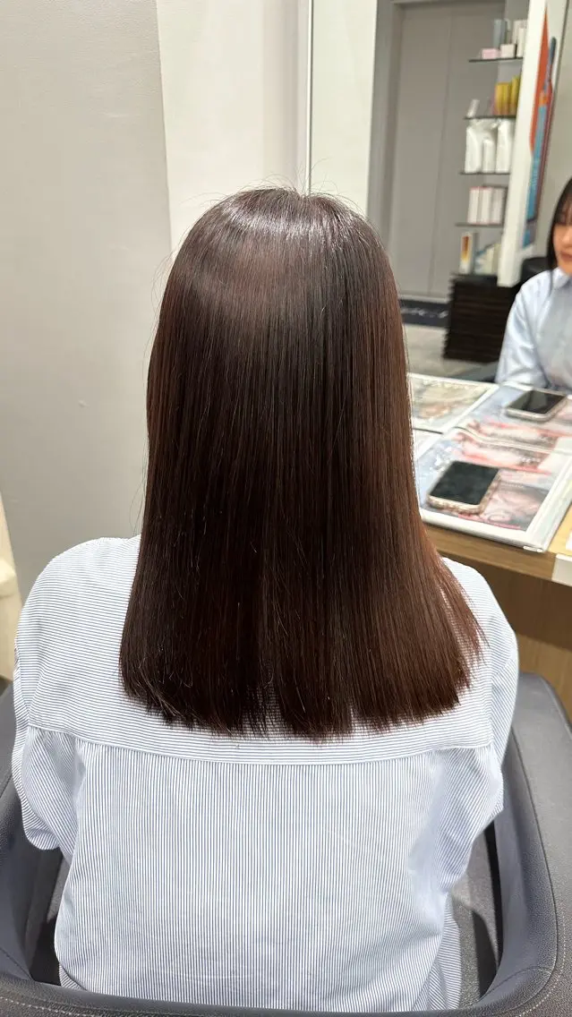 ミディアム ラベンダーベージュ カット ヘアカラー 巻ける髪質改善🫧ハ イライト/永田汰伊智のヘアスタイル