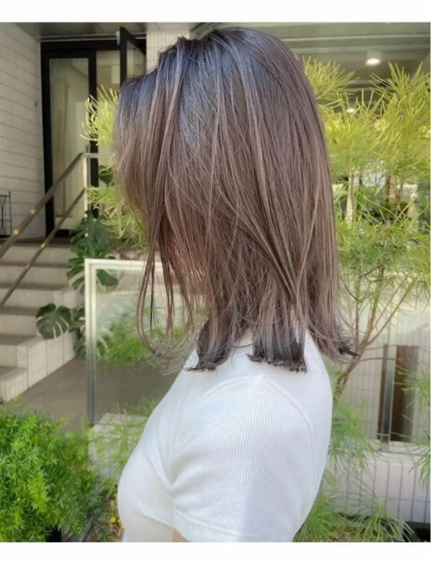 【ブリーチなし】前髪カット＋透明感カラー　¥11000の写真
