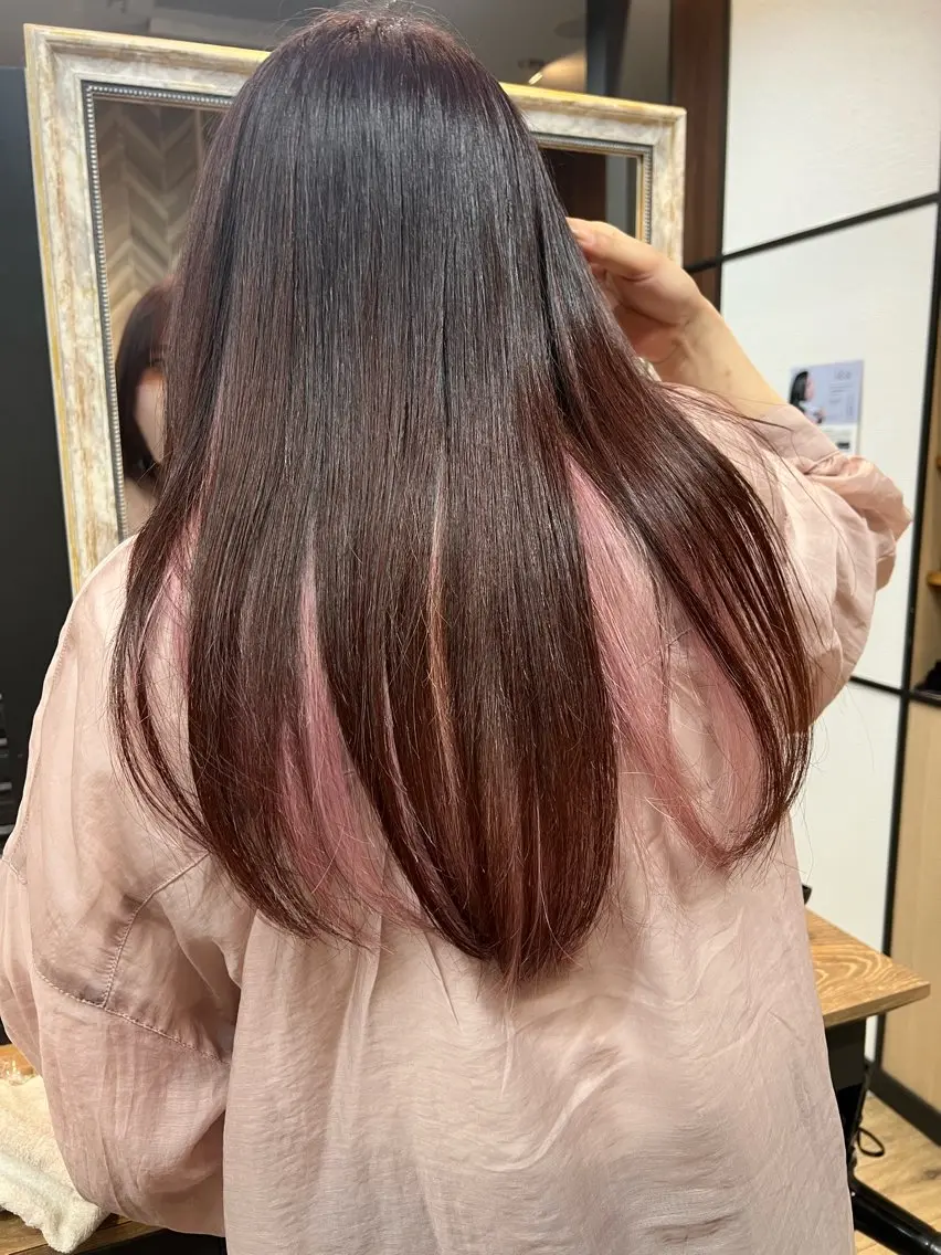 【ミニモ限定✨】ケアブリーチインナーカラー➕髪質改善トリートメント(ケアプロ)の写真