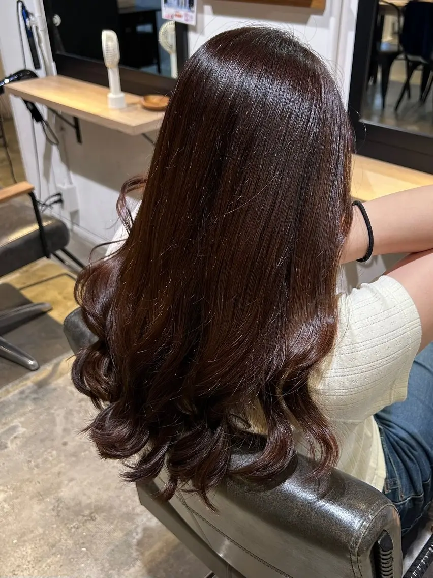 ロング カラー ヘアアレンジ ブラウンカラー 山田 祐梨菜のヘアスタイル