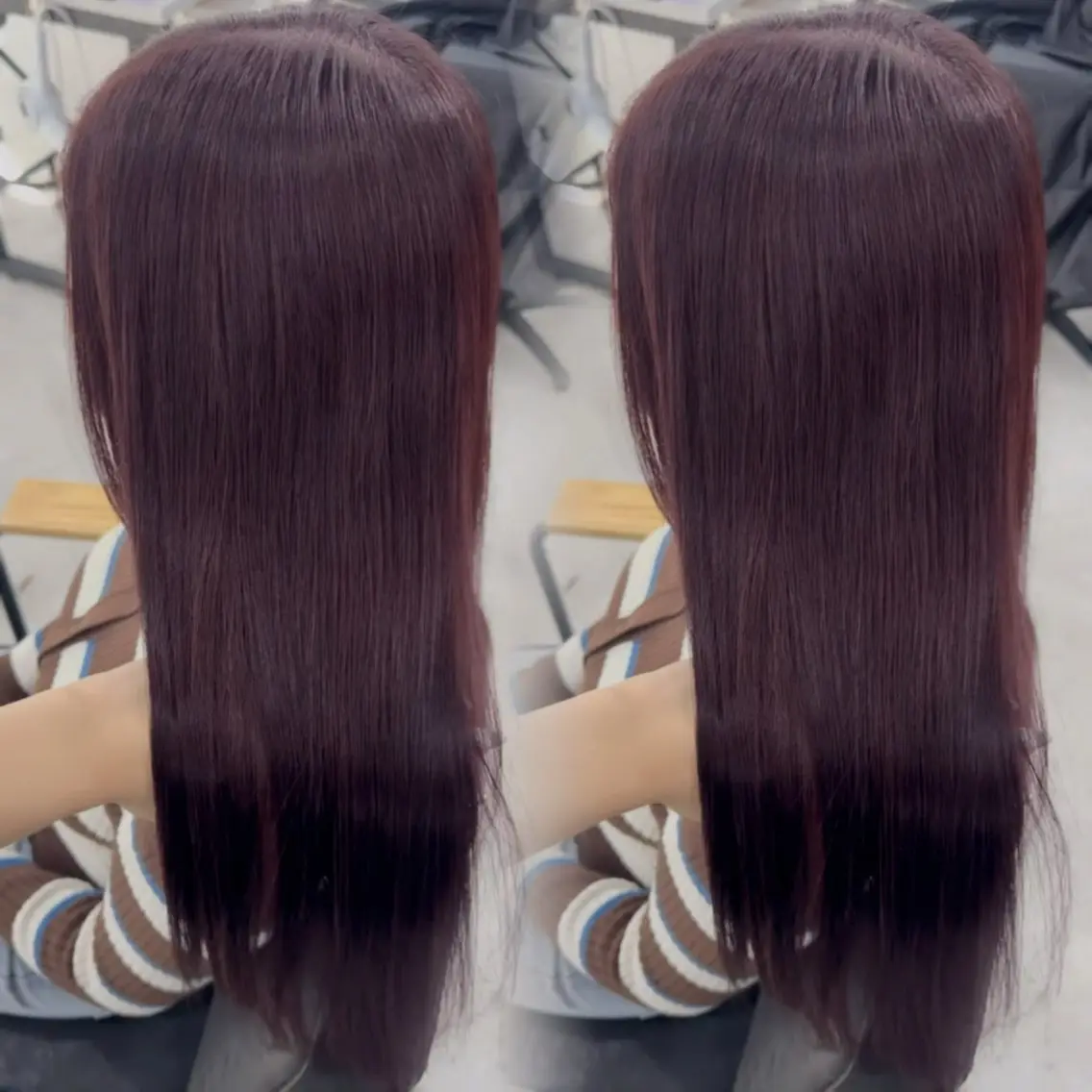 ロング カラー アッシュ アッシュブラウン ベージュカラー 黒髪 ブリーチ カット ヘアカラー トリートメント 赤み無し柔らかカラー 【梅田】madokaのヘアスタイル