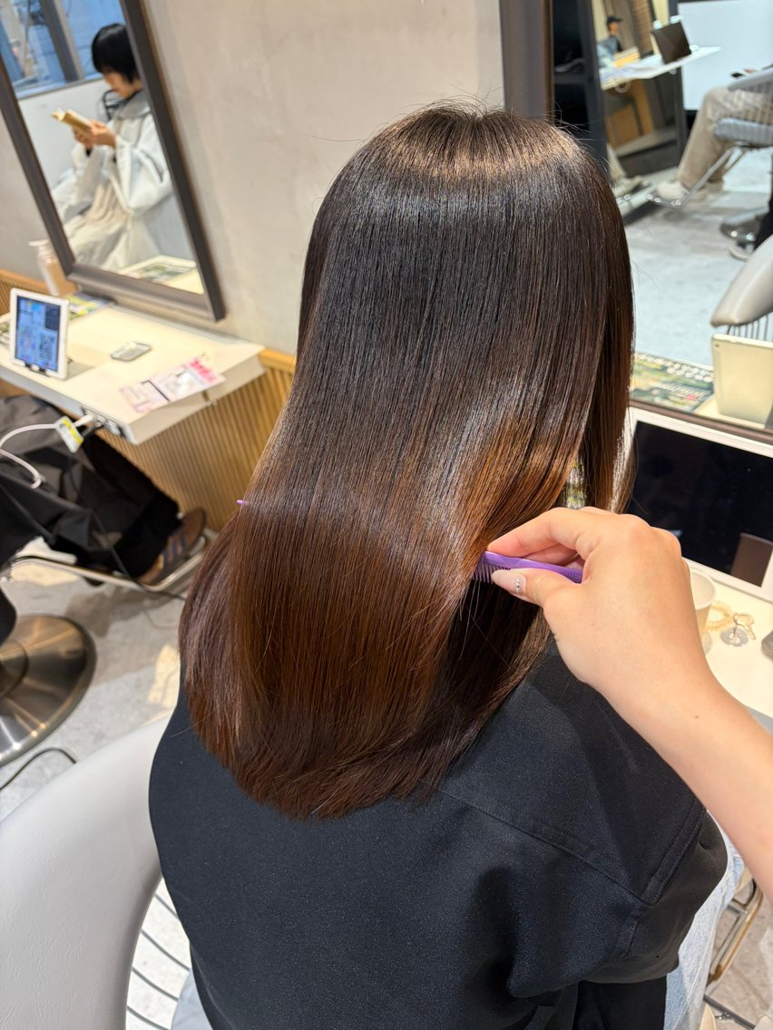 ミディアム トリートメント ヘアセット/レイヤー 秋カラー/はるかのヘアスタイル