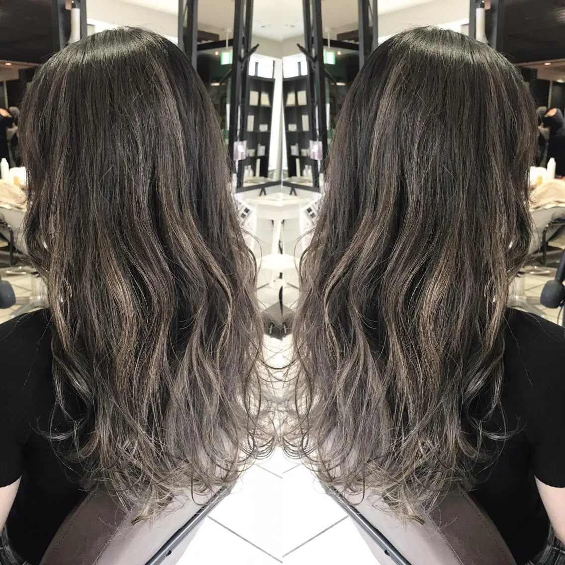 ロング カラー シールエクステ⭐️ オオミタクヤのヘアスタイル
