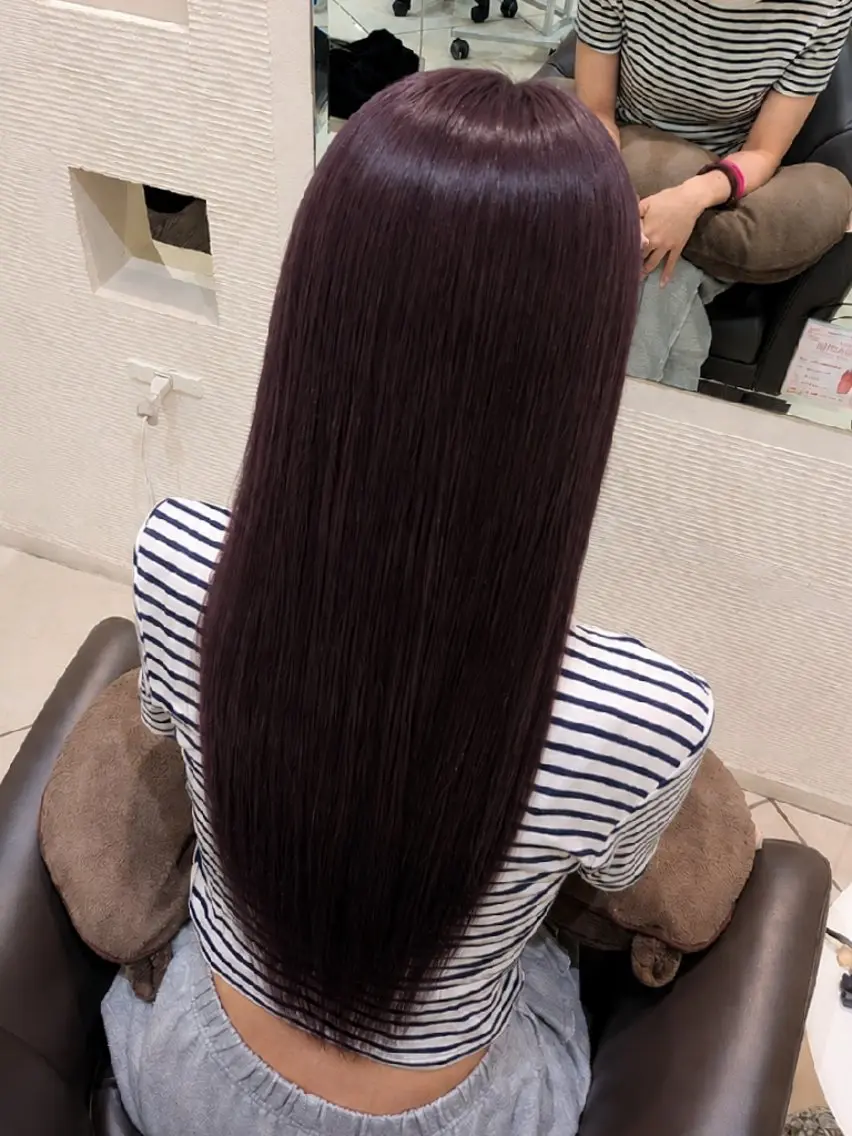 ロング カラー ラベンダーカラー トリートメント 酸熱トリートメント 艶髪/似合わせ/ ブリーチなし🫧のヘアスタイル