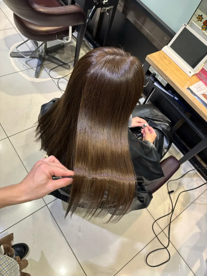 ロング カラー カット ヘアカラー トリートメント 🩵レイヤー✖︎ 髪質改善🩵リョウヤのヘアスタイル
