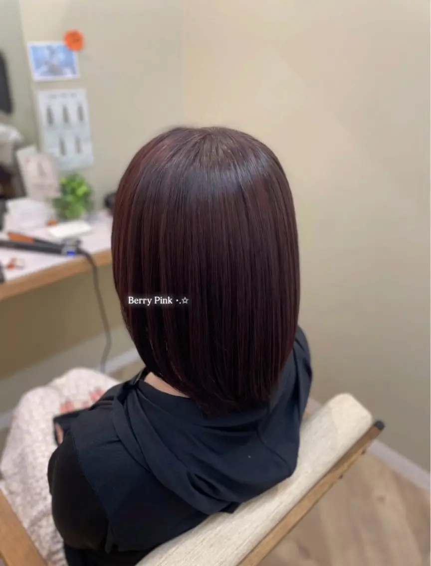 🍒 暖色 艶カラー ＋ 3stepトリートメントの写真