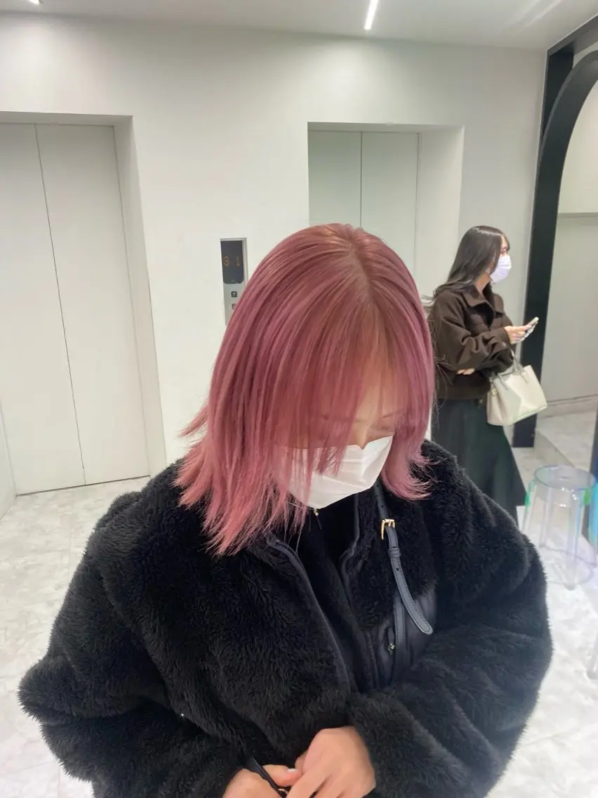 ロング カラー ヘアカラー トリートメント ヘアセット ウルフカットマスター みつきのヘアスタイル