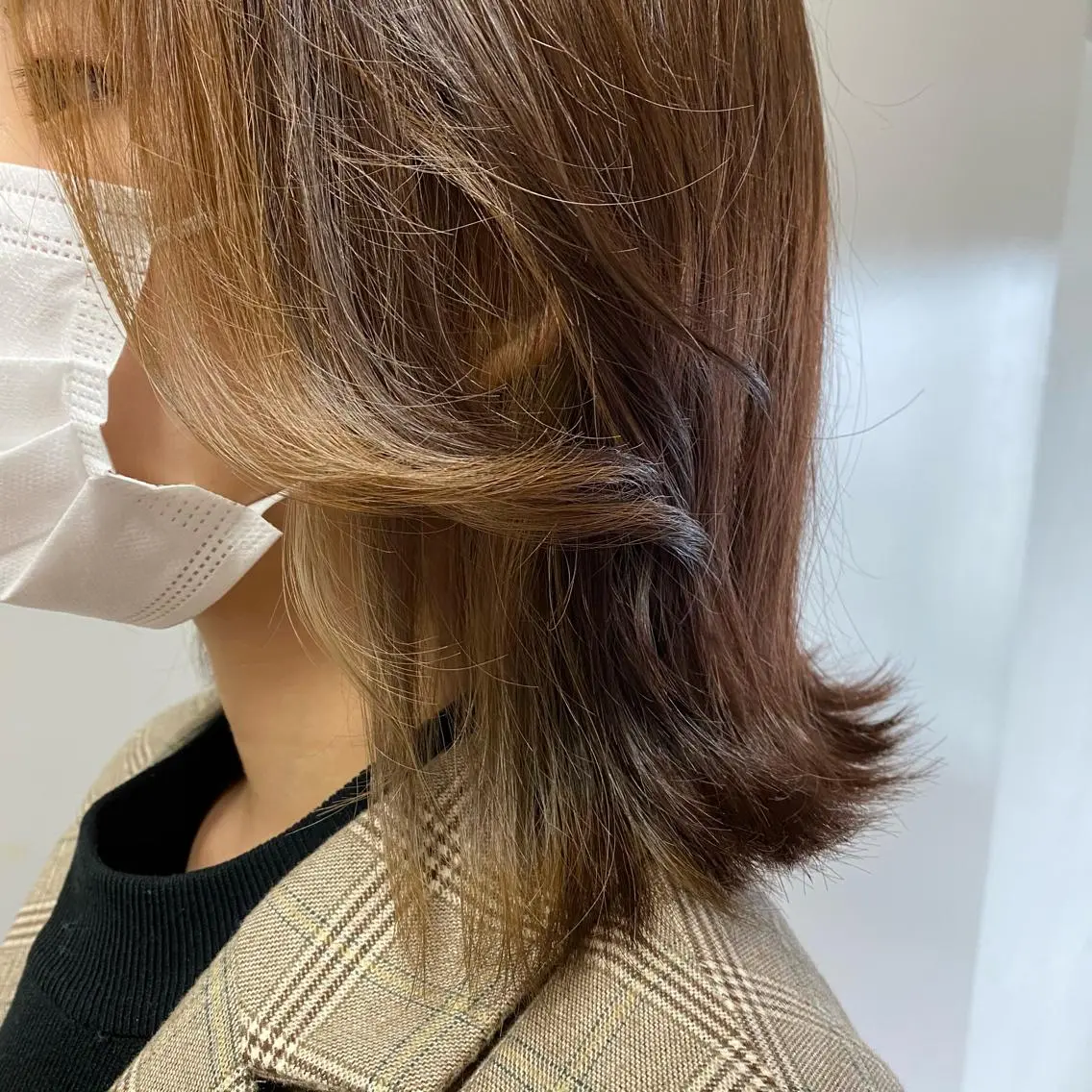 ミディアム カラー ミストバング  フェイスフレーミング ﾓﾃﾞﾙさん 大募集🌟Mayuのヘアスタイル