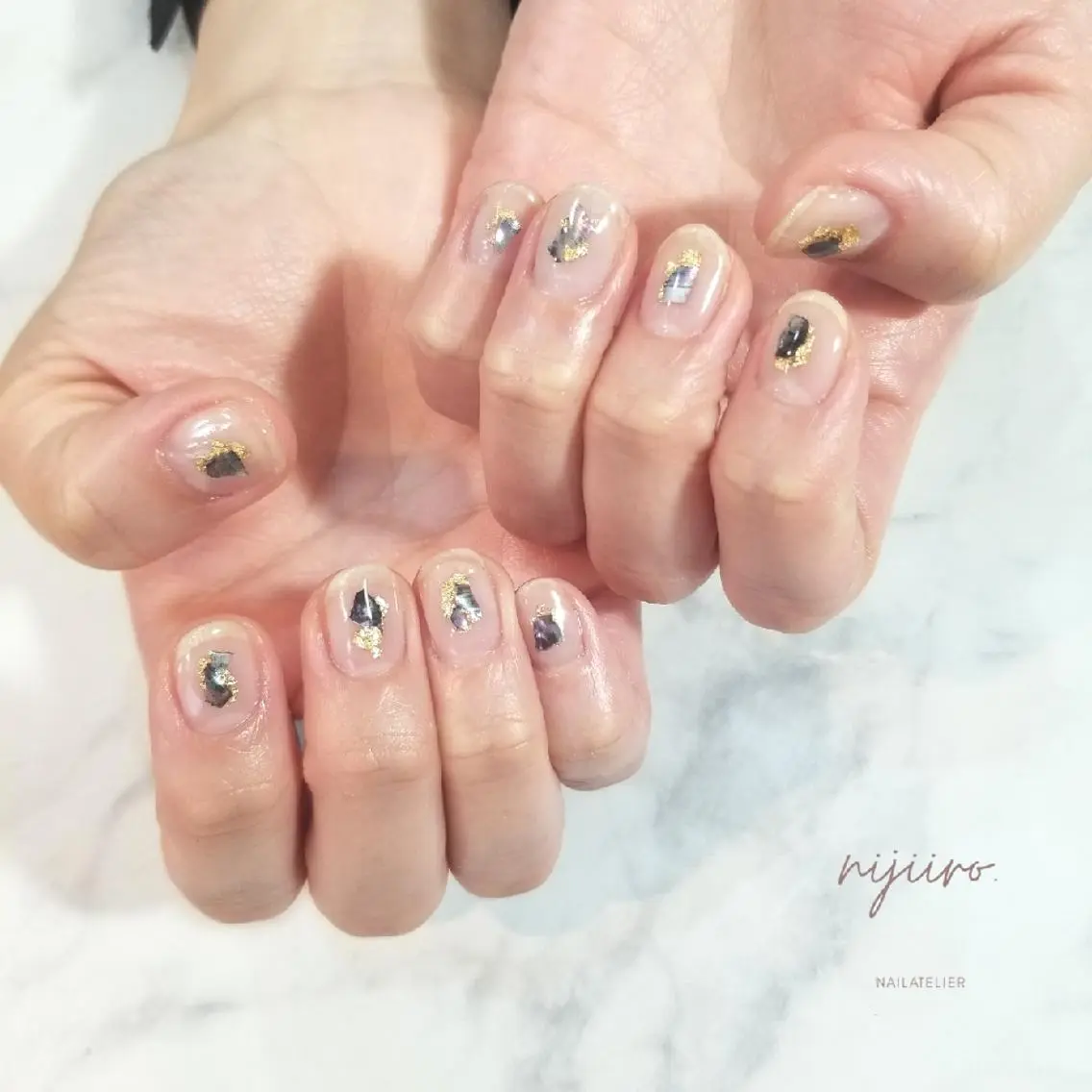 ネイル クリアネイル ハンドネイル nijiiro🌈 サトウのネイルデザイン