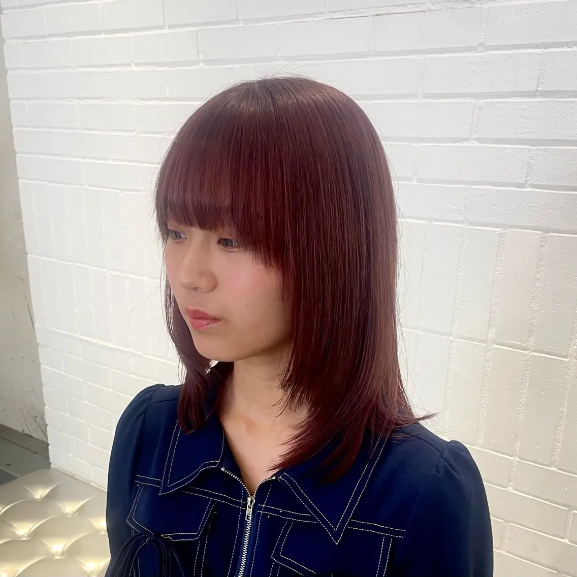 カラー ブリーチ 透明感カラー ネイビーカラー オレンジ ピンクカラー ヘアカラー トリートメント 🍒似合わせ×ハイト ーン/ユリナ🍒のヘアスタイル