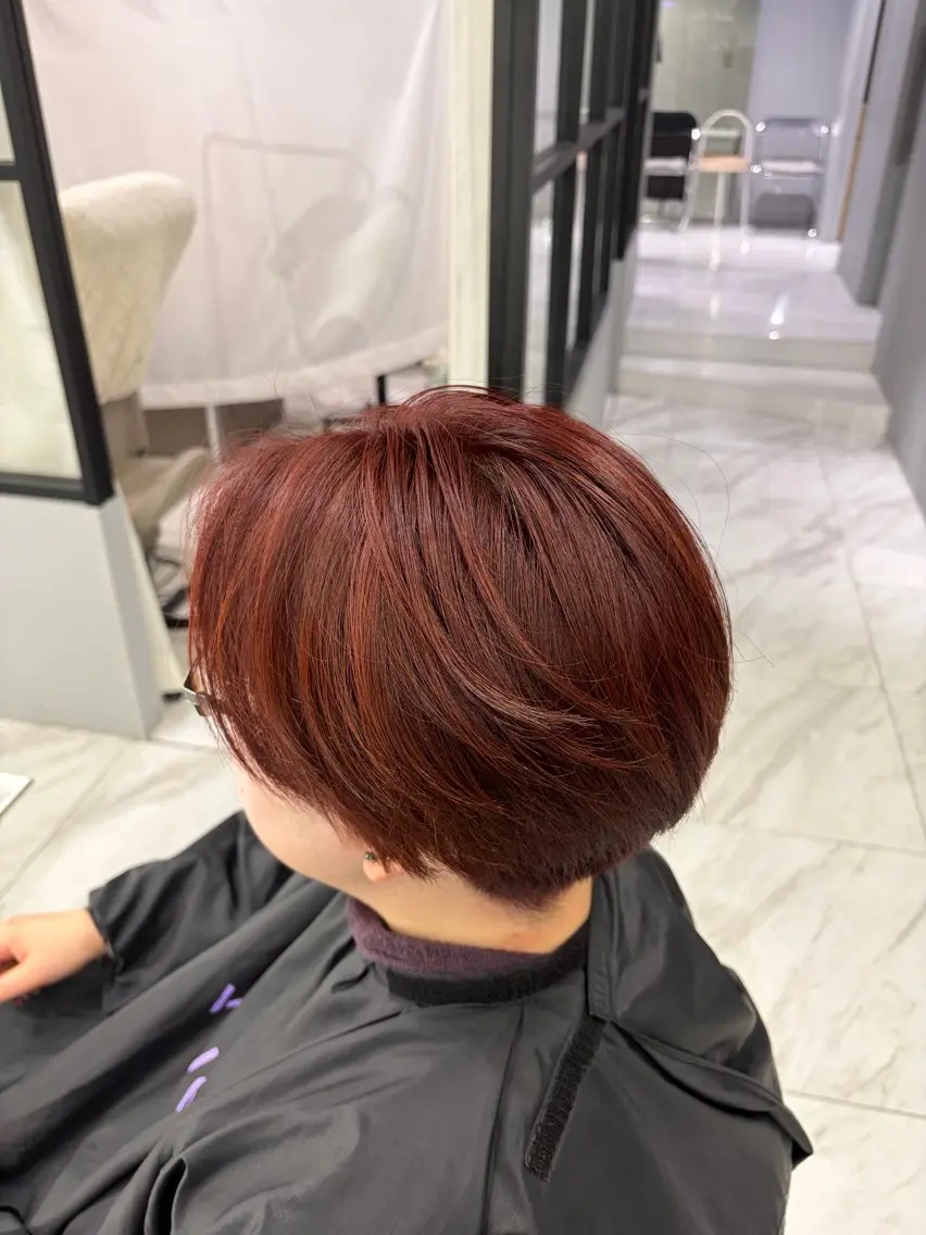 ショート ハイトーン✖️ 縮毛矯正シュンペイのヘアスタイル