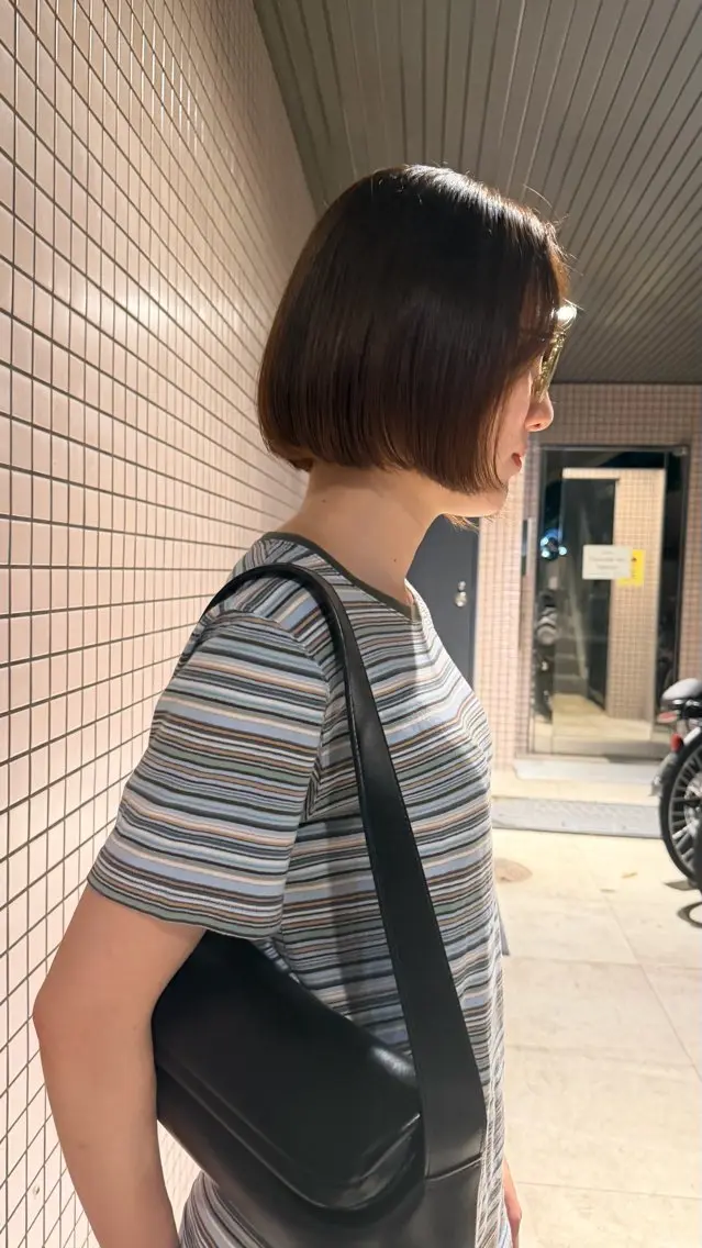 ミディアム カラー ブラウンカラー オレンジ オレンジブラウン トリートメント 大島 蓮のヘアスタイル