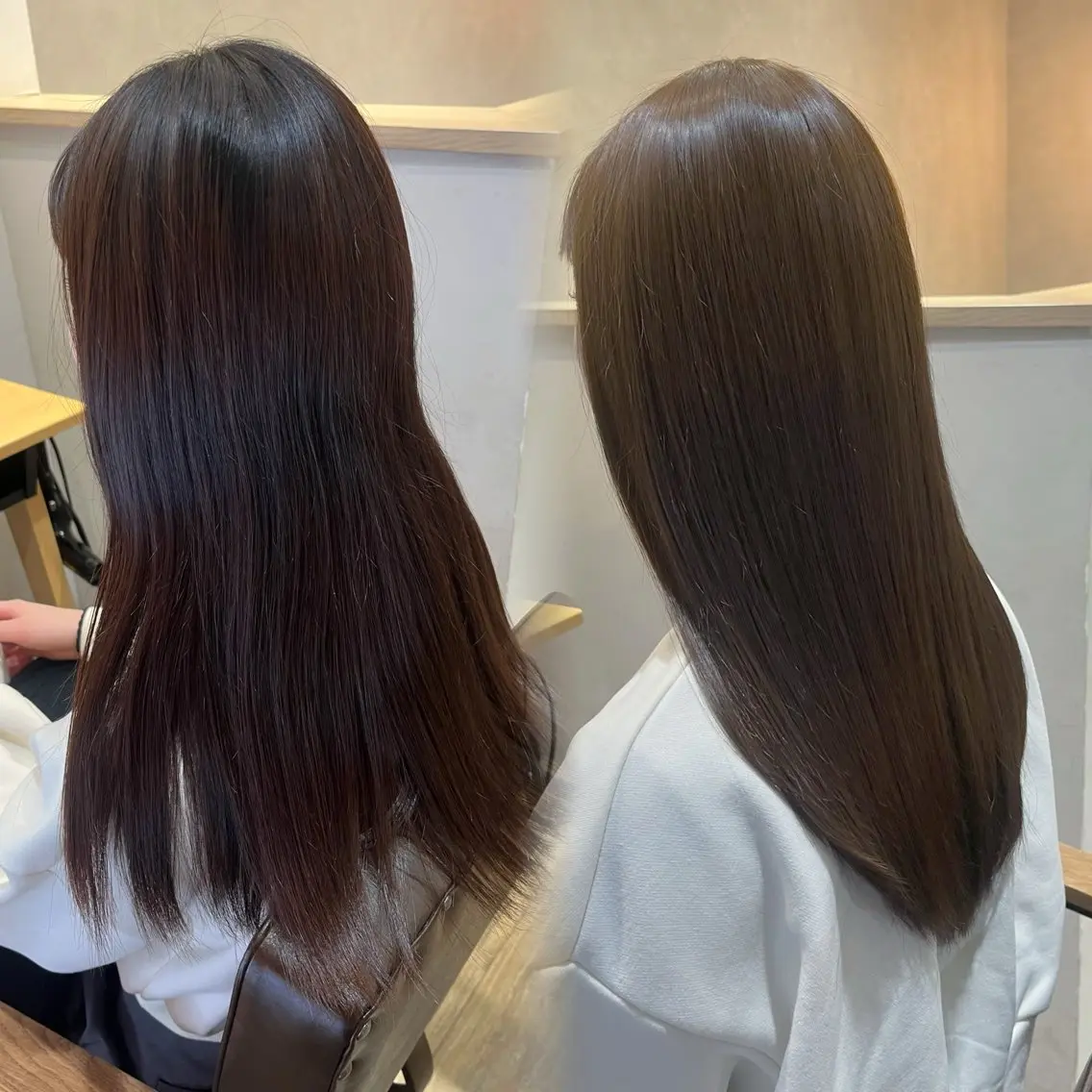 ロング カラー ベージュカラー ☁️艶カラー☁️田邉 栞璃のヘアスタイル