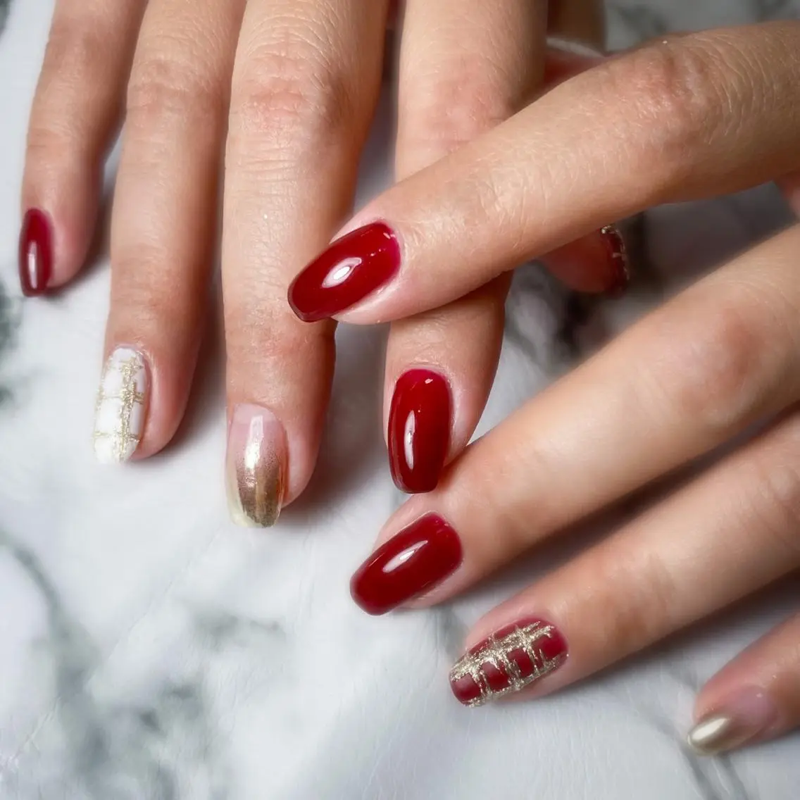 ショート ネイル ハンドネイル &.nail/ ニュアンス/持込み可のネイルデザイン