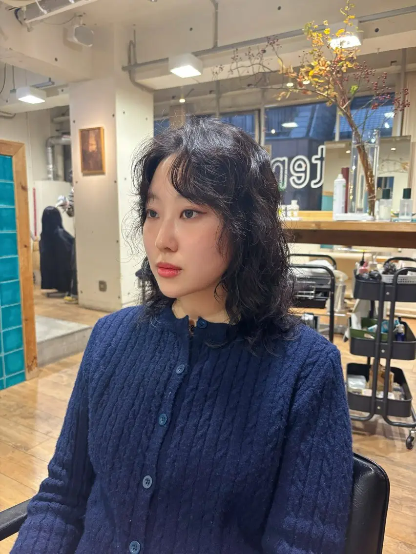 セミロング パーマ カット パーマ kaito パーマ募集！🔵のヘアスタイル