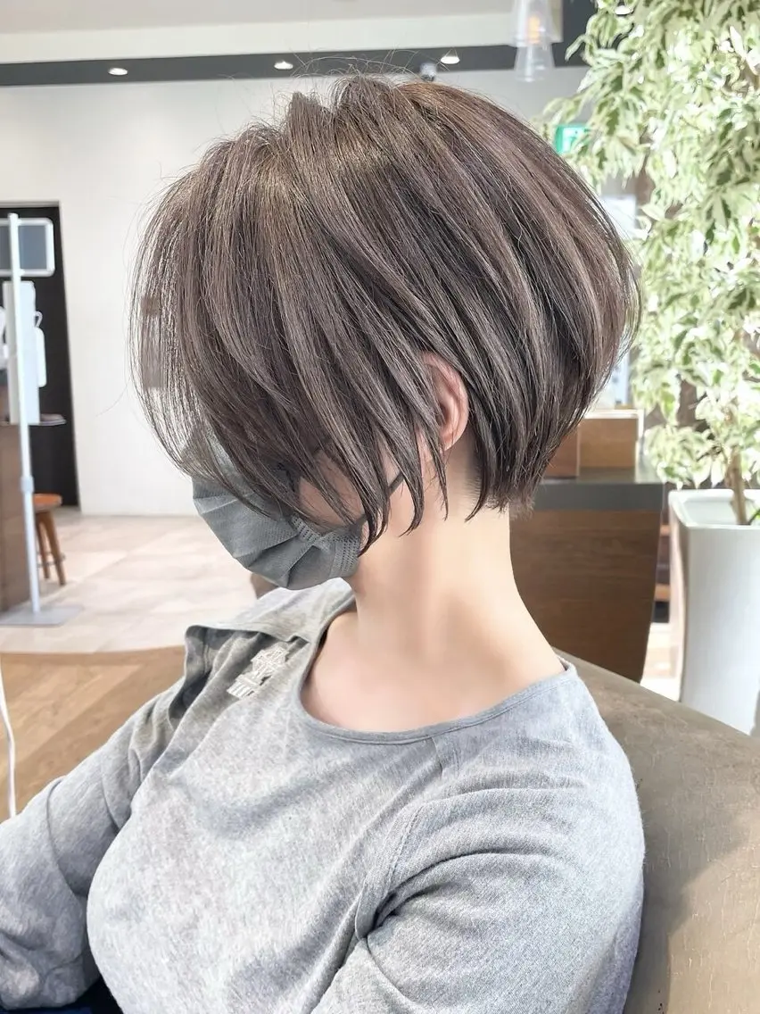ショート カラー カット ヘアカラー 銀座/大人ショート /絶壁解消/若狭真央のヘアスタイル