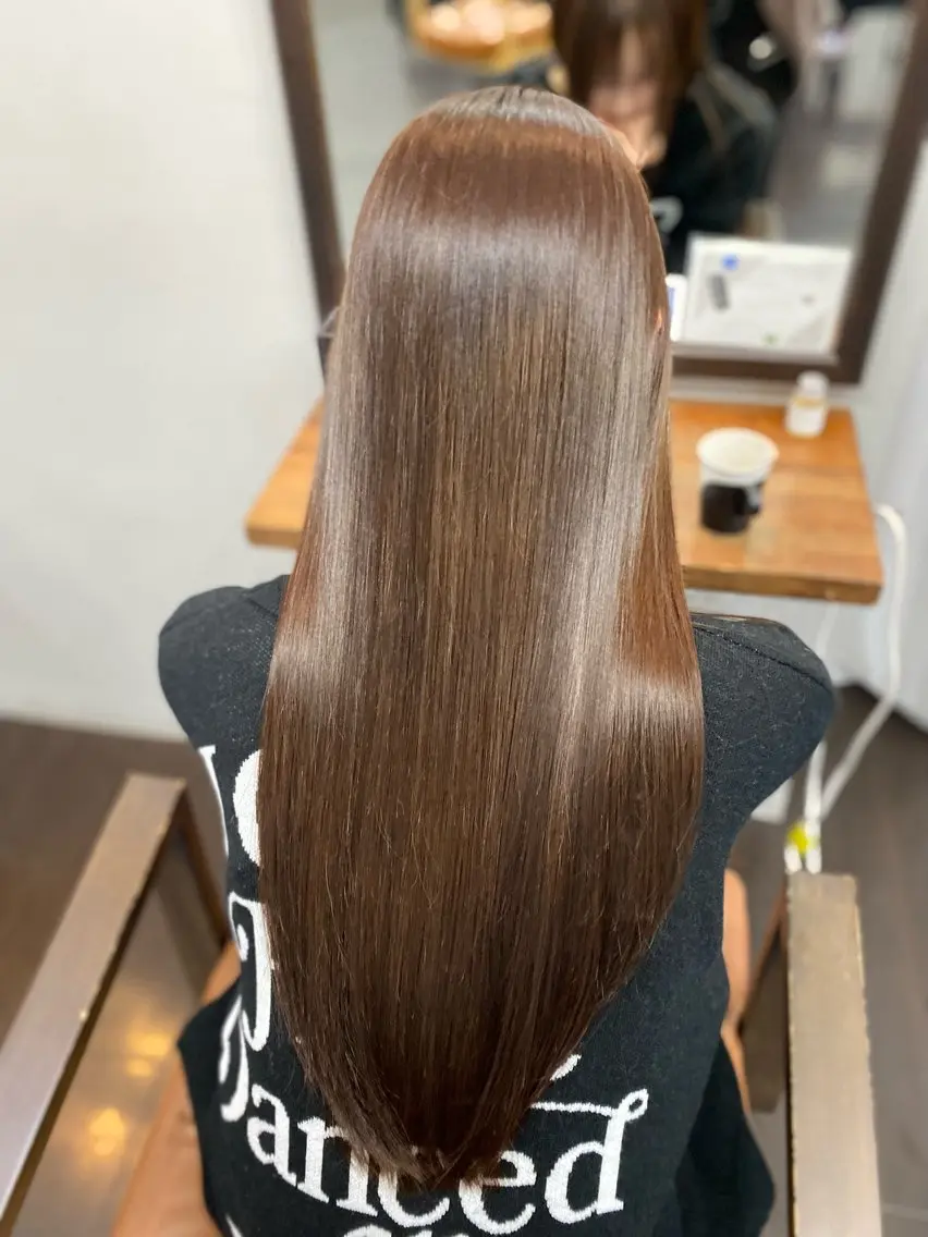 ロング カラー ベージュカラー 透明感カラー名駅 名駅みゆのヘアスタイル