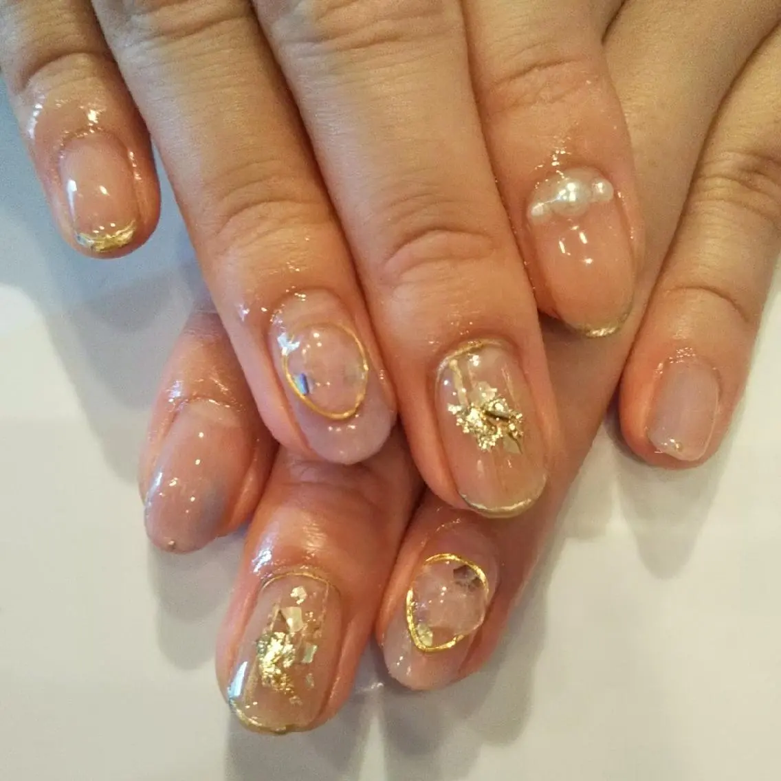 ネイル ゴージャス ニュアンスネイル ハンドネイル private salon mieのネイルデザイン