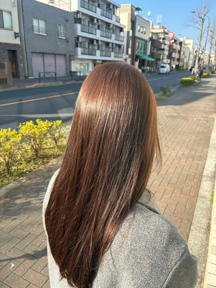 ロング カラー 💐赤系カラー/ レイヤーりゅーき💐のヘアスタイル