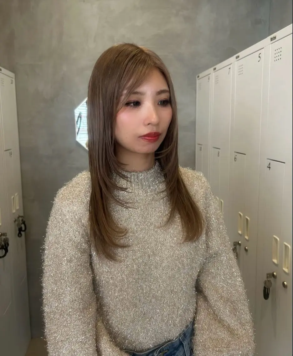 セミロング カラー カット ヘアカラー ラーム松江乃木店 /モデル募集_川上のヘアスタイル