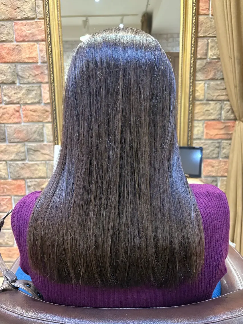 ロング カラー アッシュ アッシュブラウン ブラウンカラー 田中 元規のヘアスタイル
