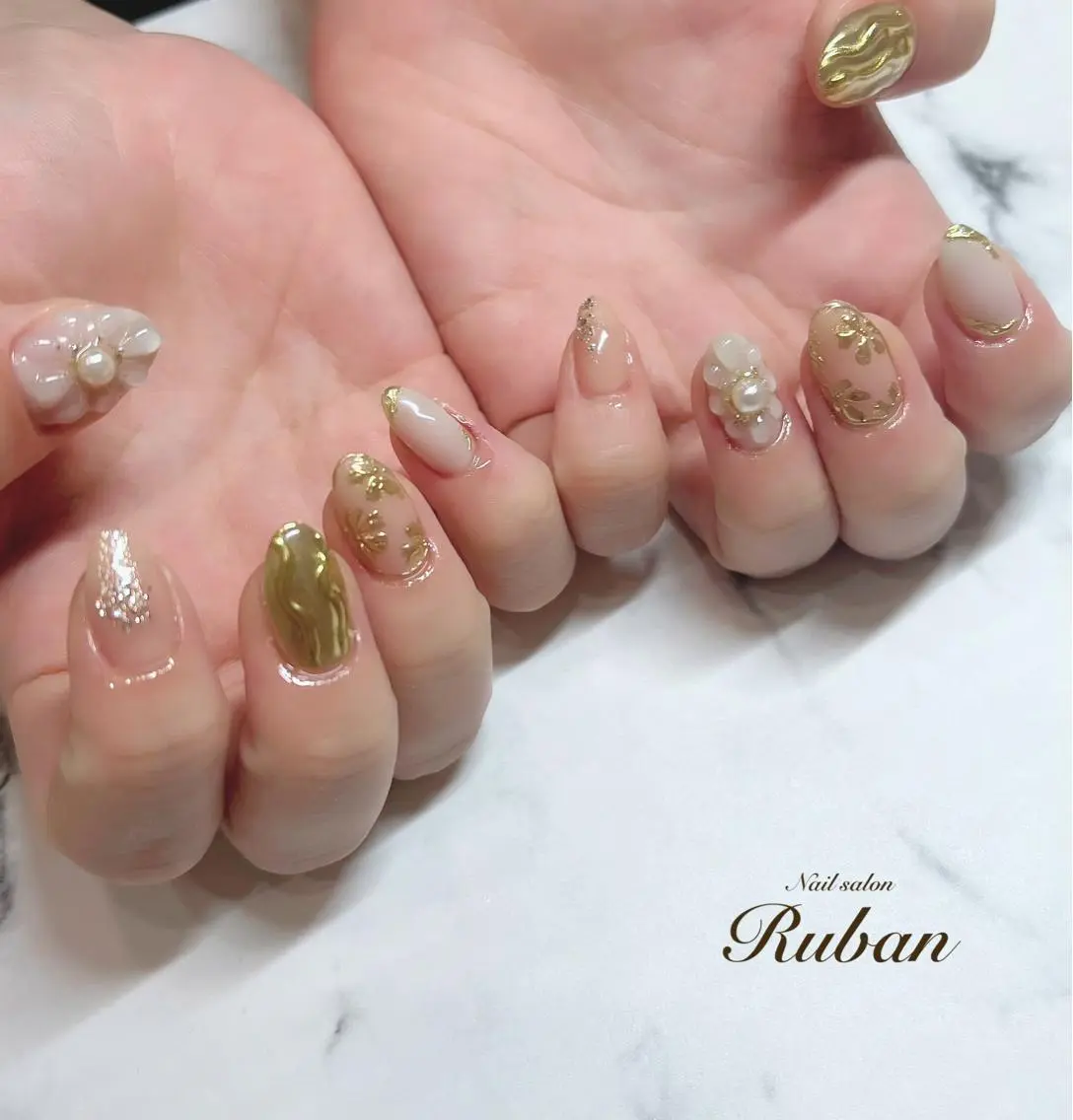 ネイル ぷっくりネイル Nail salon Rubanのネイルデザイン