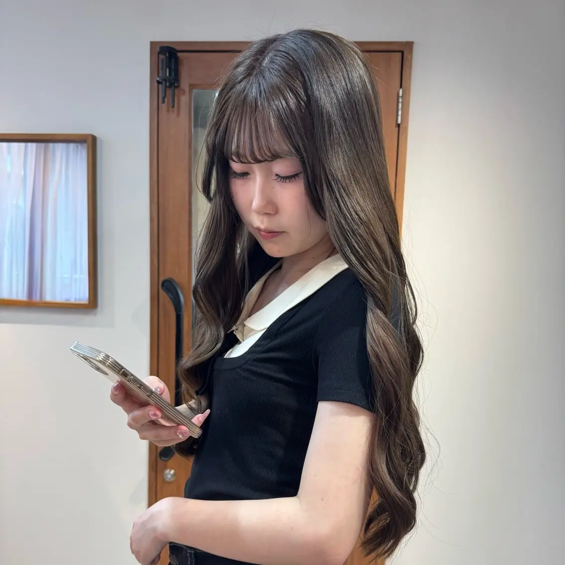 ロング カラー 透明感カラー カット ヘアカラー トリートメント 優梨💞 /透明感カラーのヘアスタイル