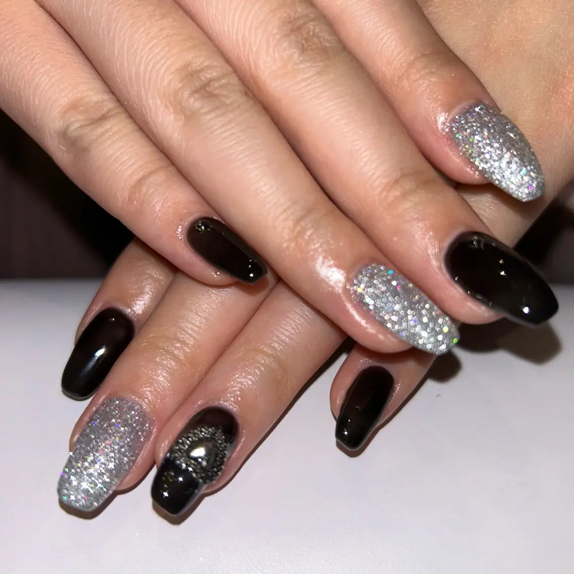 ネイル フラッシュネイル ラメ(グリッター) Amys nail ハナのネイルデザイン