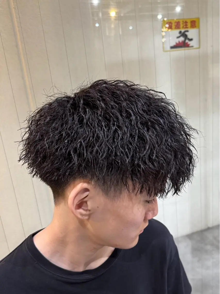 【土浦メンズパーマ】カット＋縦落ちツイストスパイラルパーマの写真