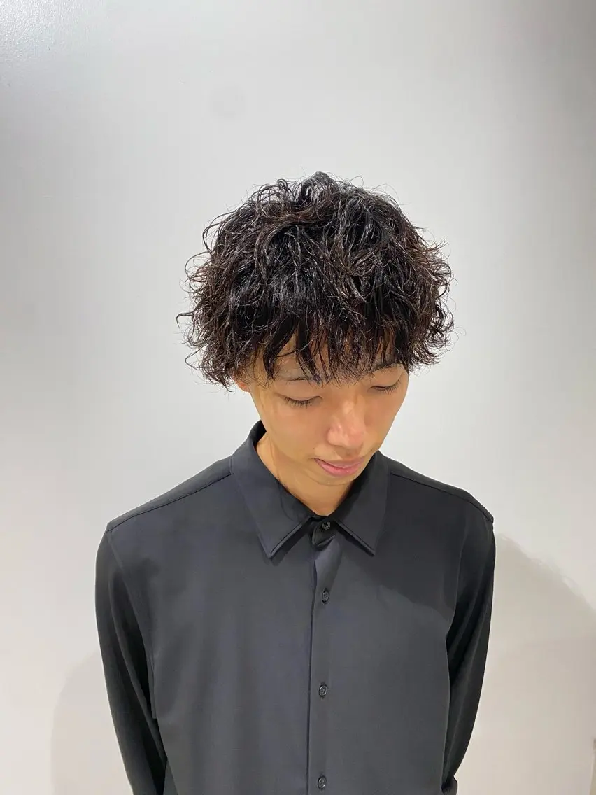 ショート パーマ メンズ トリートメント カット パーマ トリートメント Riganuts王子 Hayato✂︎のヘアスタイル