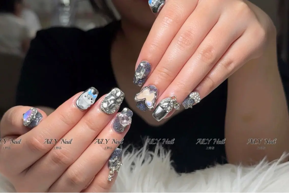 ネイル アートネイル ジェルネイル マグネットネイル ニュアンスネイル シンプルネイル ハンドネイル AiLy Nail 上野店のネイルデザイン