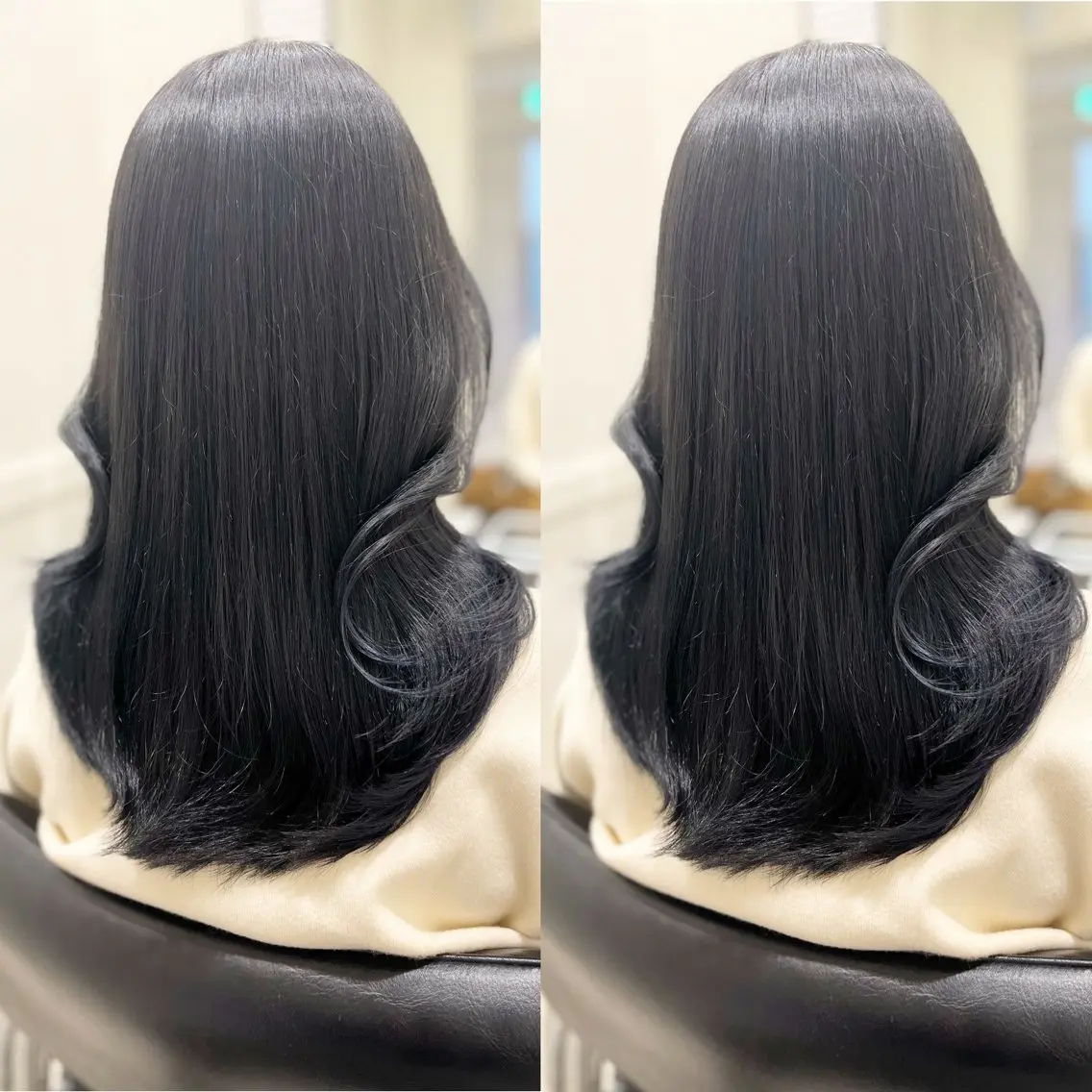 カラー 黒髪 ブルーカラー ブルーブラック カット ヘアカラー トリートメント 全席個室美容室/レイ ヤー/美髪矯正のヘアスタイル