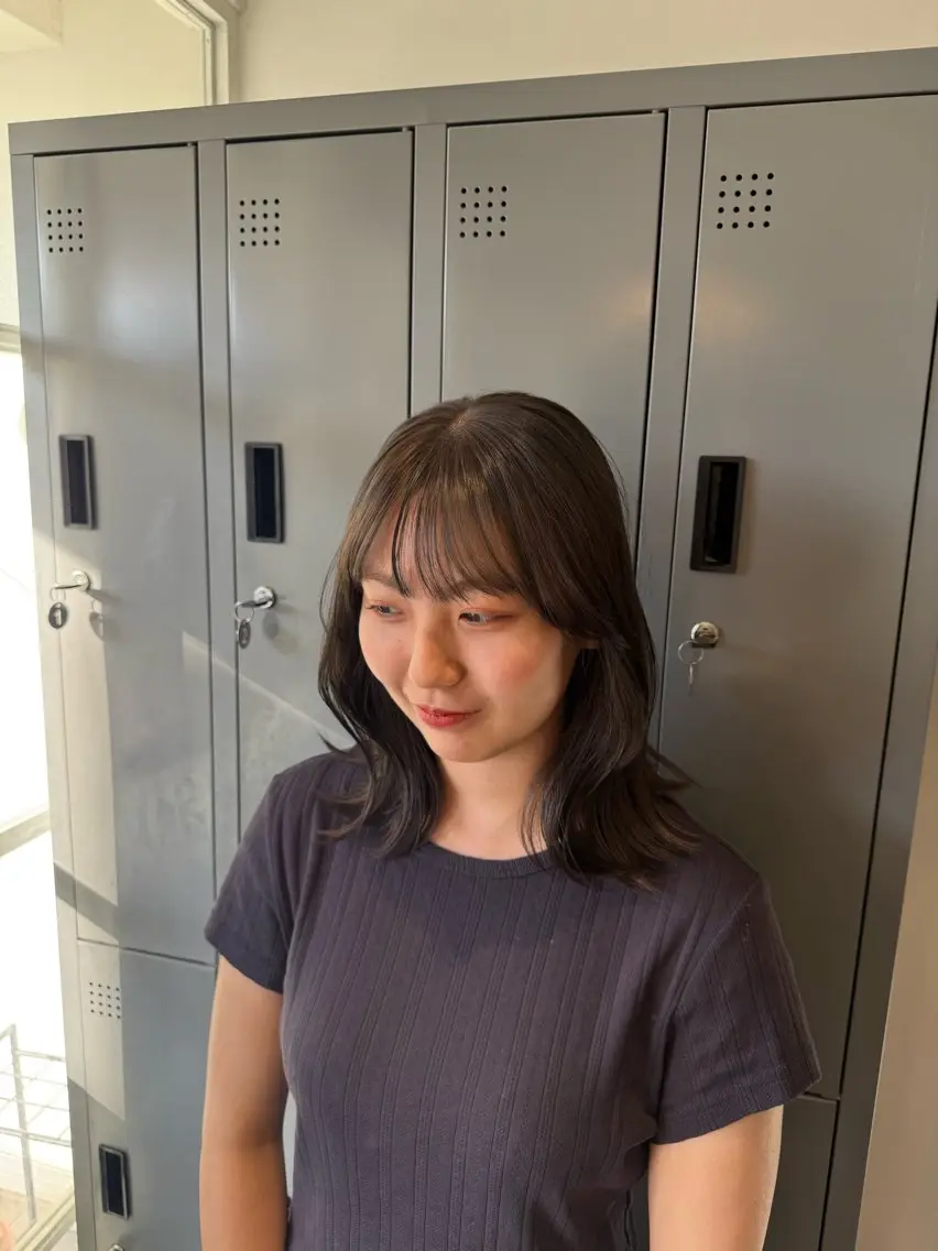 ミディアム ヘアカラー トリートメント かとう きりん🎀🪽のヘアスタイル