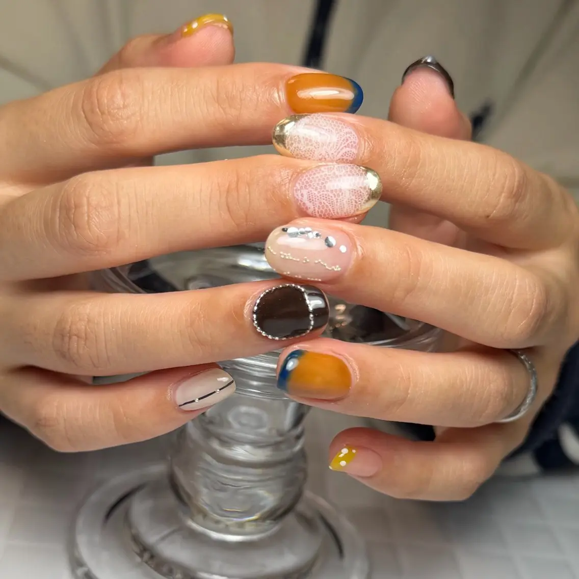 ネイル 持ち込み ニュアンスネイル シンプルネイル 春ネイル 藤崎歩美 /自宅サロンのネイルデザイン