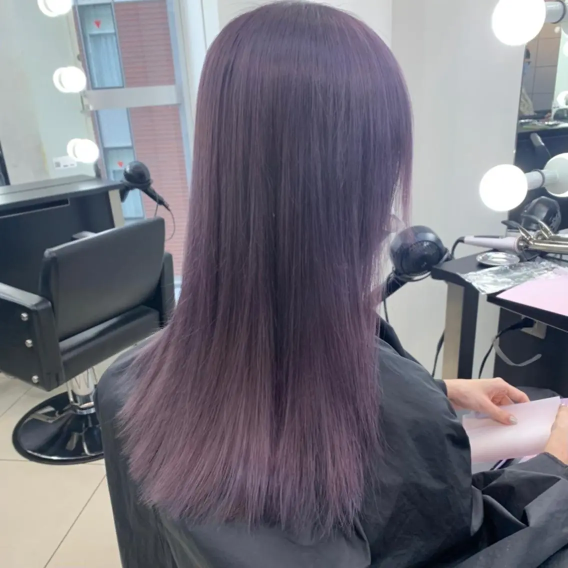 セミロング カラー ブルーカラー ブルーラベンダー ラベンダーカラー SHACHU baniのヘアスタイル