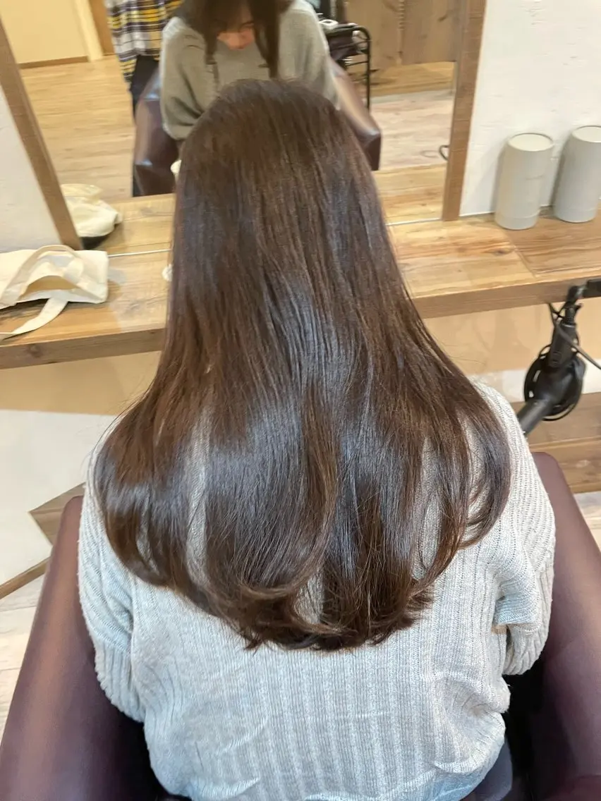 セミロング カラー 髪質改善 トリートメント ニュアンスカラー🫧 加納のヘアスタイル