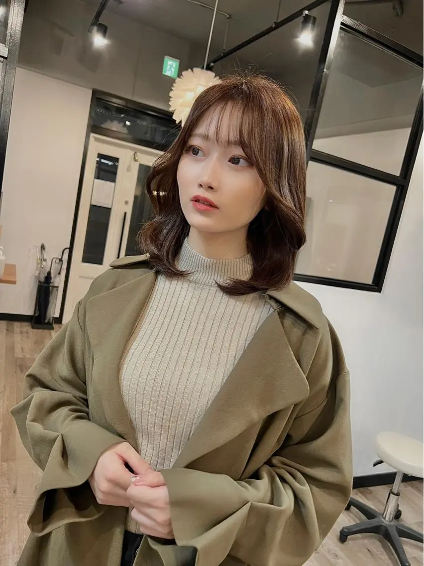 人気No.1☆【韓国ヘア🇰🇷🇰🇷🇰🇷】前髪顔まわりカット＋カラー＋新フローディアトリートメント✂︎✂︎✂︎の写真