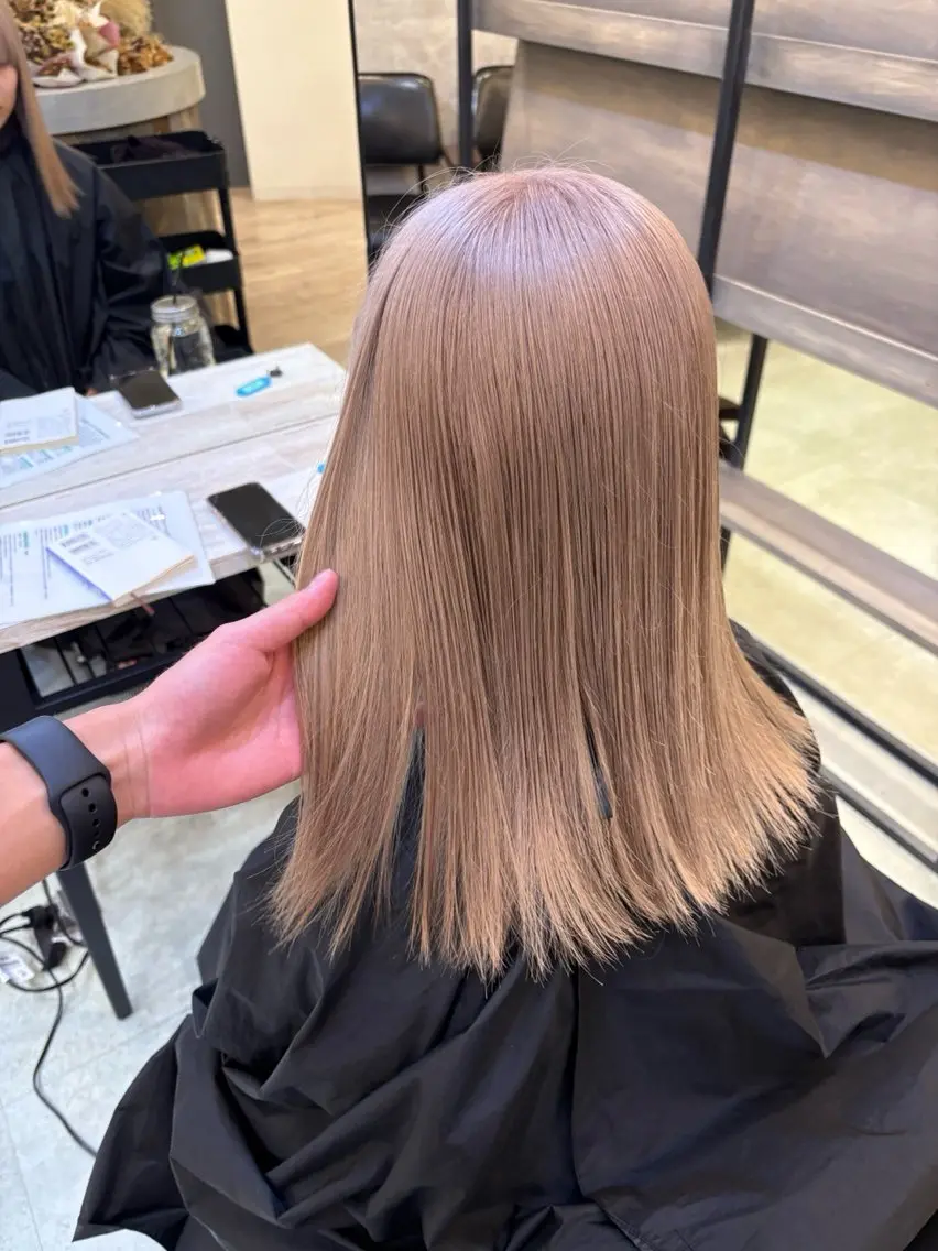 ミディアム カラー ブリーチ ヘアカラー ケアブリーチ🌟 ♢WATARU♢のヘアスタイル